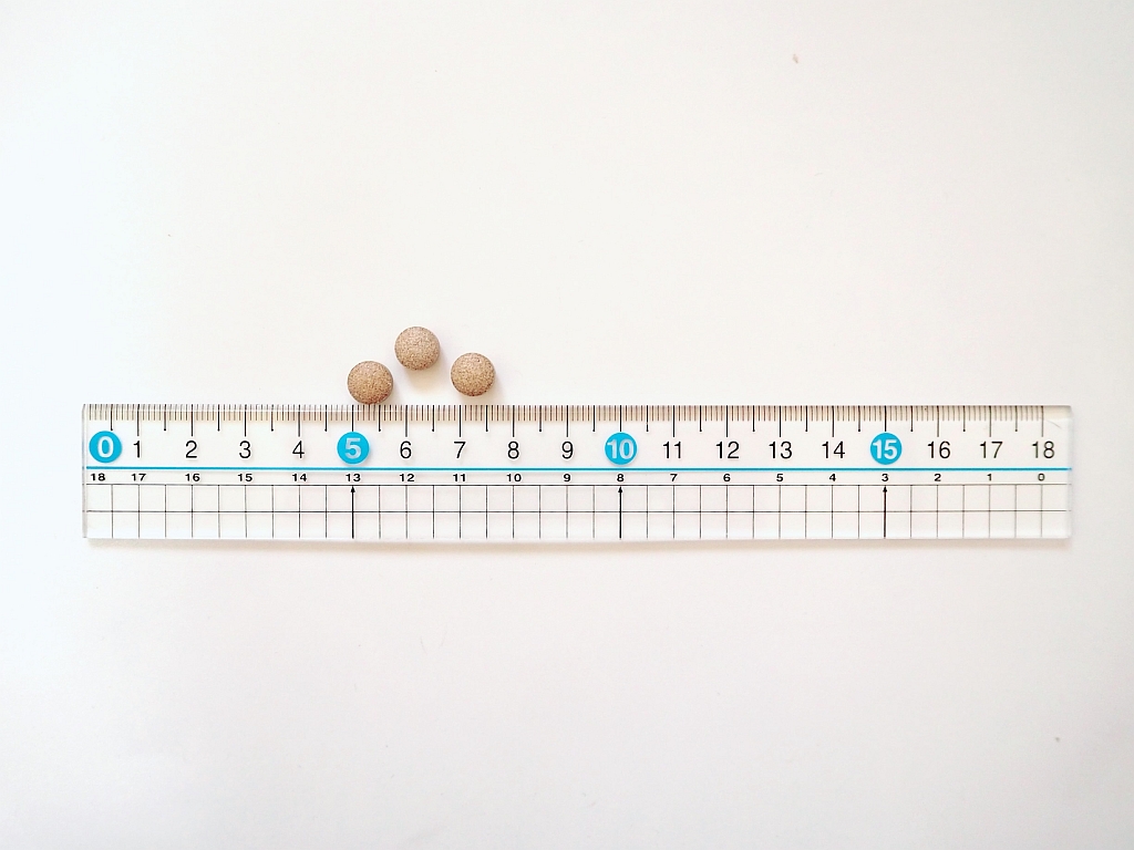 カロリシェイプスリムフレアの粒の大きさ